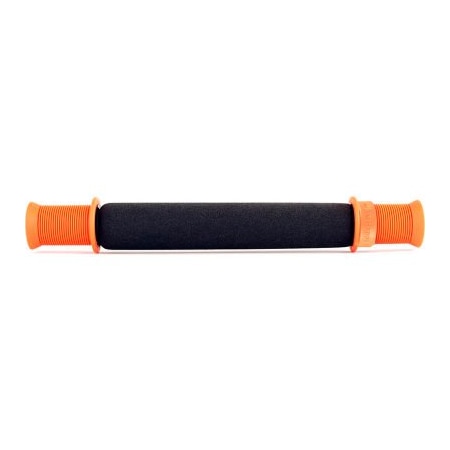 Fabrication Enterprises Tiger Tail 11in Roadster Hand Held Portable Foam Roller, Black/Orange 14-1280